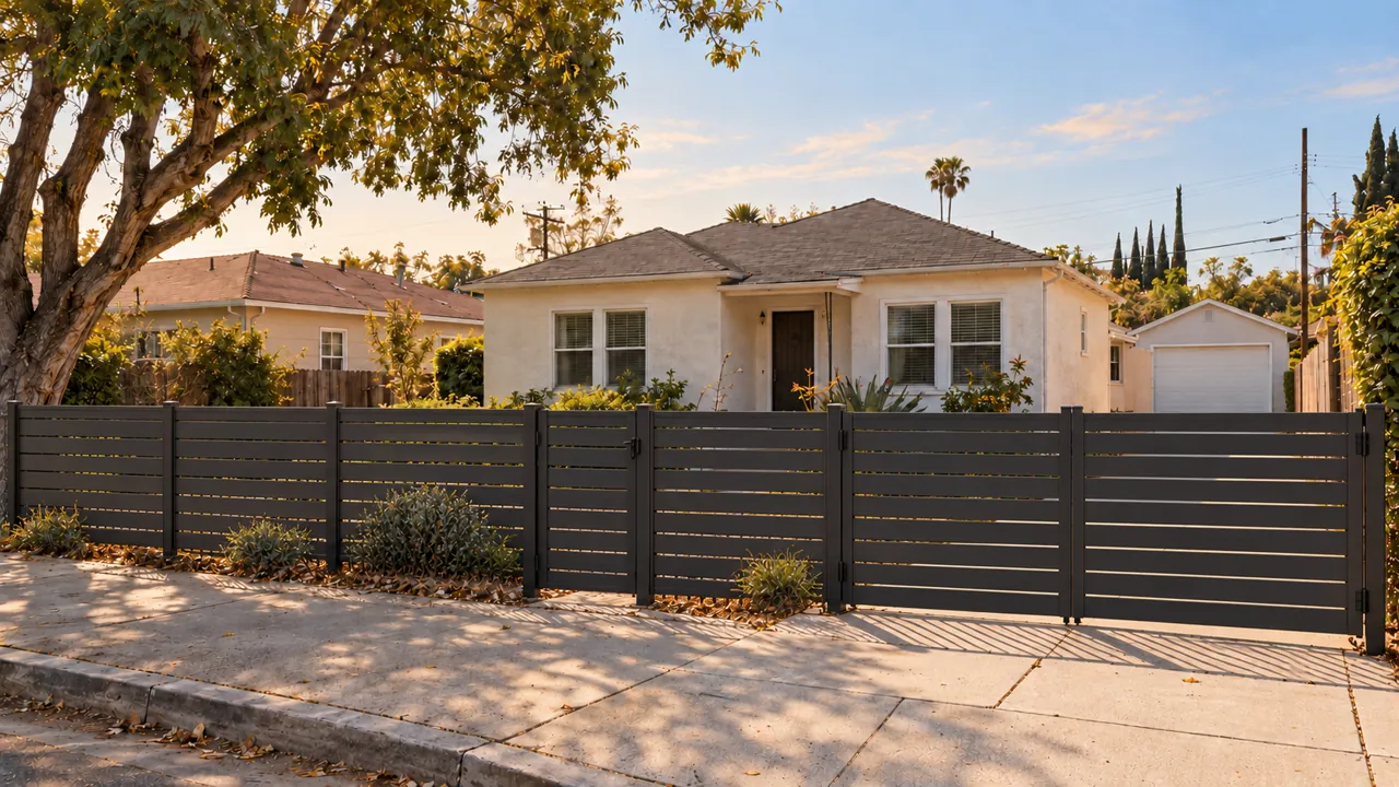 fencing design: Aluminum / more private.